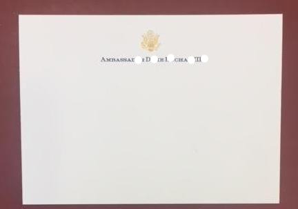 ***Bespoke Stationery | Correspondence Card and Envelope Set | Gold Eagle Seal and Text | Hand Engraved | Sterling and Burke Ltd-Custom Stationery-Sterling-and-Burke