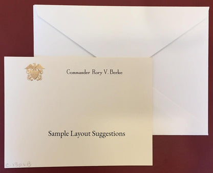 Marafie Proof | Bespoke Stationery | Large / Executive Correspondence Card and Envelope Set | Correspondence Card with Two Colour Logo and Text and Blank Envelope | Hand Engraved | Sterling and Burke Ltd-Custom Stationery-Sterling-and-Burke