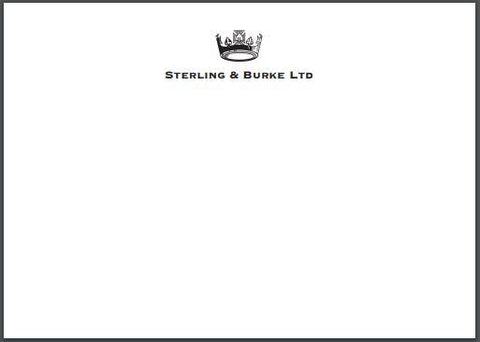 Pricing / Deposit | Bespoke Stationery | Medium Correspondence Card | 4.5 by 6.25 | Pearl White and Ecru | Hand Engraved | 100% Cotton Paper by Sterling and Burke Ltd-Custom Stationery-Sterling-and-Burke