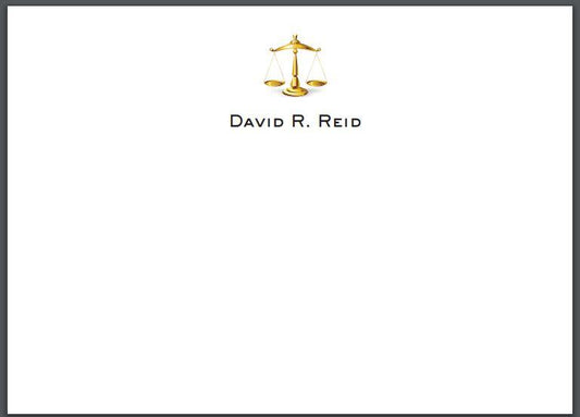 Bespoke Proof | Reid Stationery | Large Executive Correspondence Card Only | Gold Logo Seal and Text on Correspondence Card Only | Hand Engraved | Sterling and Burke Ltd-Custom Stationery-Sterling-and-Burke