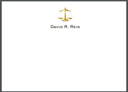 Bespoke Proof | Reid Stationery | Large Executive Correspondence Card Only | Gold Logo Seal and Text on Correspondence Card Only | Hand Engraved | Sterling and Burke Ltd-Custom Stationery-Sterling-and-Burke