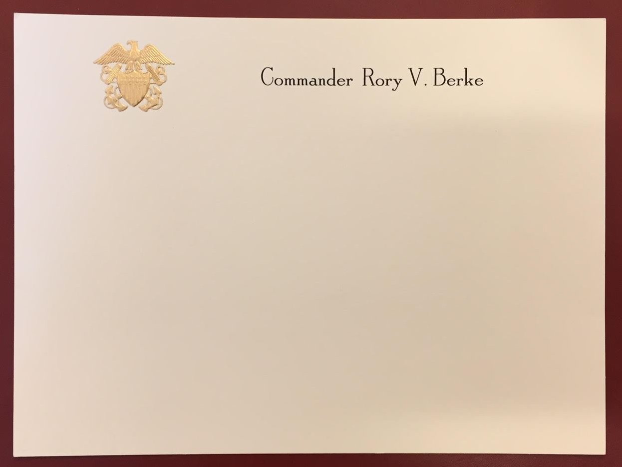 Bespoke Proof | Reid Stationery | Large Executive Correspondence Card Only | Gold Logo Seal and Text on Correspondence Card Only | Hand Engraved | Sterling and Burke Ltd-Custom Stationery-Sterling-and-Burke