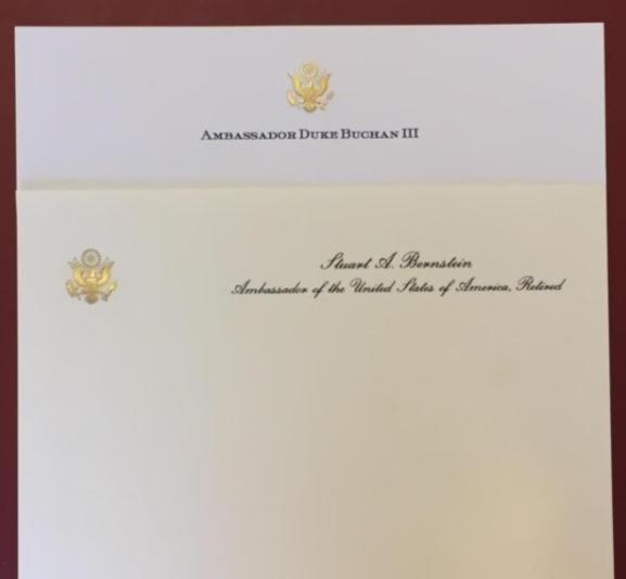 Bespoke Stationery | Monarch Sheet and Envelope Set | Gold Seal and Text in Two Locations on Sheet and Address on Envelope | Hand Engraved | Sterling and Burke Ltd-Custom Stationery-Sterling-and-Burke