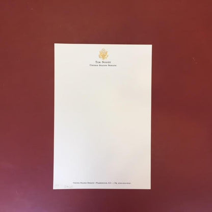 Bespoke Stationery | Monarch Sheet and Envelope Set | Gold Seal and Text in Two Locations on Sheet and Address on Envelope | Hand Engraved | Sterling and Burke Ltd-Custom Stationery-Sterling-and-Burke