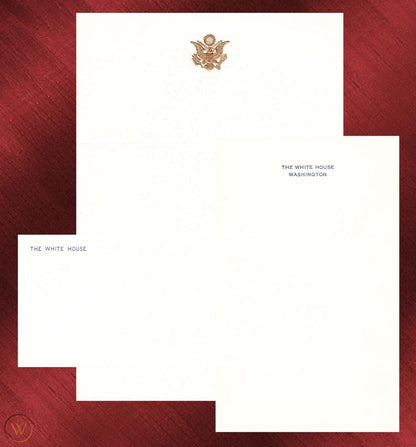 White House Stationery Samples | Hand Engraved | Foil Stamped | White House Visitors Guide Cover