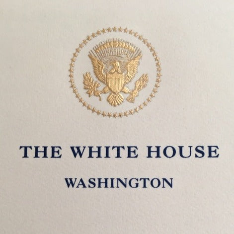 White House Stationery Samples | Hand Engraved | Foil Stamped | White House Visitors Guide Cover