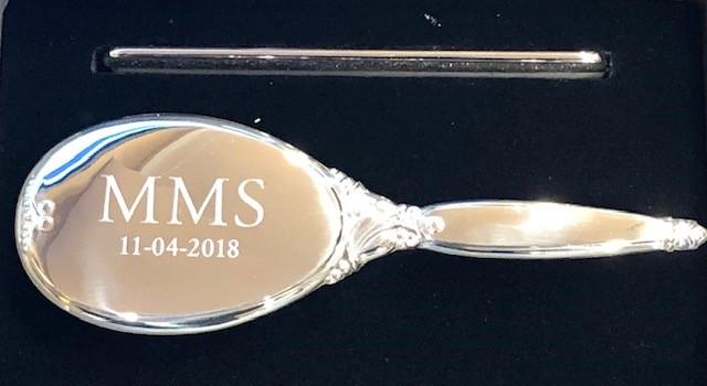 Baby Brush | Sterling Silver | Baby Brush and Comb Set | Engraved | Made in USA | Sterling and Burke-Baby-Sterling-and-Burke