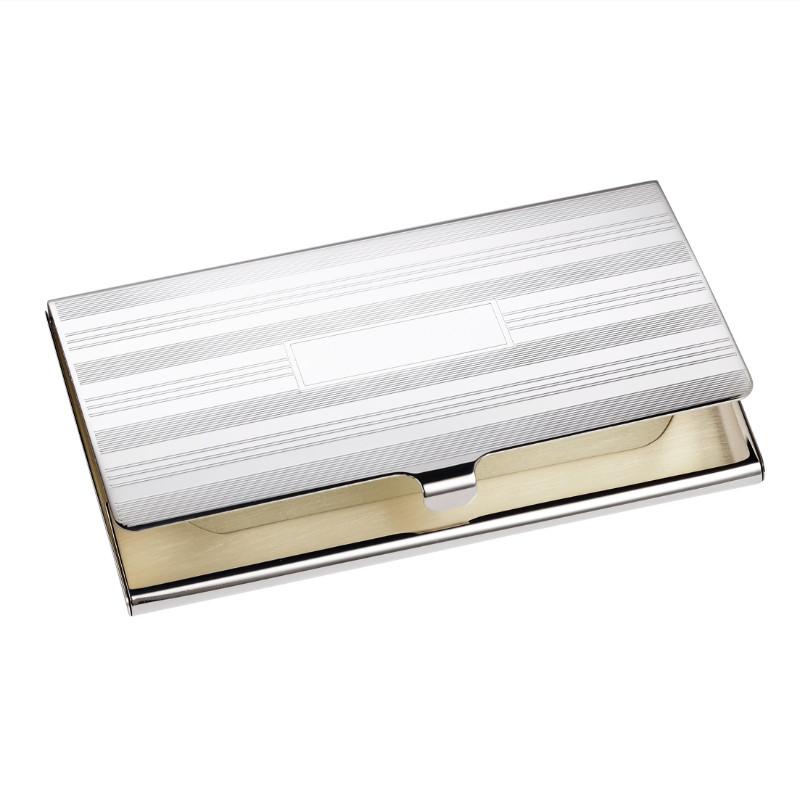 Sterling Silver Business Card Case Holder | Engine Turn | Sterling Silver Business Card Holder / Case | Sterling and Burke | Made in USA-Business Card Case-Sterling-and-Burke
