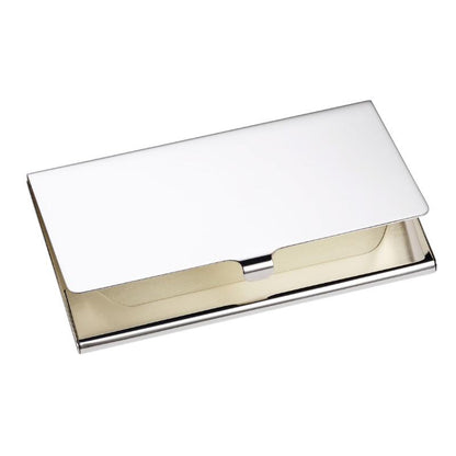 Sterling Silver Business Card Case Holder | Plain | Sterling Silver Business Card Holder / Case | Sterling and Burke | Made in USA-Business Card Case-Sterling-and-Burke