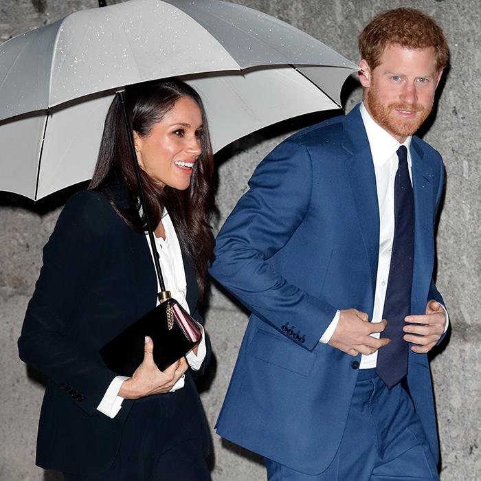 The Harry Umbrella | A Gentleman's Royal Umbrella | Malacca Handle Tube Umbrella used by Prince Harry | Matches with The Meghan Umbrella | Dark Grey Canopy | Made in England | Sterling and Burke-Gent's Umbrella-Sterling-and-Burke