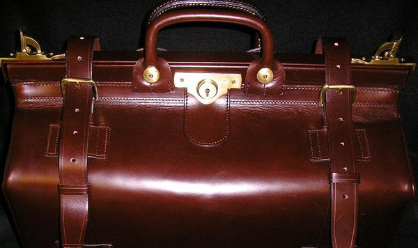 Classic Gladstone Bag | English Bridle Leather | Hand Stitched in England | Sterling and Burke-Top Frame-Sterling-and-Burke