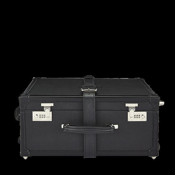 Custom Leather trunk suitcase Luggage on Wheels | 18 Inch Suitcase | Leather on Wheels | Made in UK | Superior Quality | Wheels and Trolley | Hand Stitched | Simpson of London-Suitcase-Sterling-and-Burke