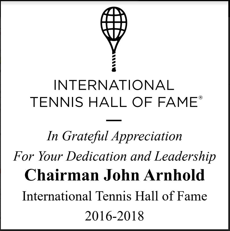 International Tennis Hall of Fame | Gavel and Block in Rosewood Box | Engraved Band on Gavel and Plate on Box |