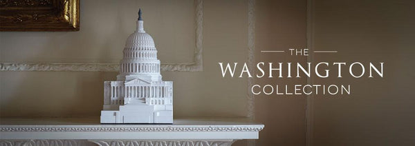 White House Architectural Sculpture | Custom Whites House Plaster Model | High Quality Detail | Made in England | Timothy Richards-Desk Accessory-Sterling-and-Burke