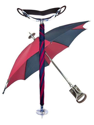 Seat Stick Umbrella | Seat Stick / Walking Stick Umbrella | Fixed Height Field Stick with Umbrella | Made in England | Sterling and Burke-Seat Stick-Sterling-and-Burke