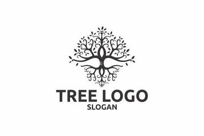 Tree Logos for Wedding Invitation | Wedding Motif | Tree Branches Design for Engraved Stationery-Graphic Art-Sterling-and-Burke