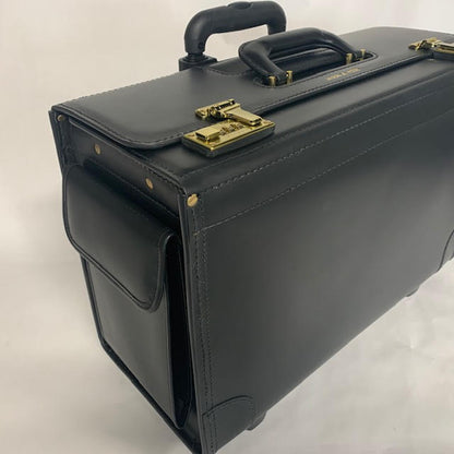 The Litigator Trial Bag Catalog Case | Premium Quality | All Leather | 20" | Exterior Wheels | Trial Bag | Name, Initials, Firm Logo | C108420BL