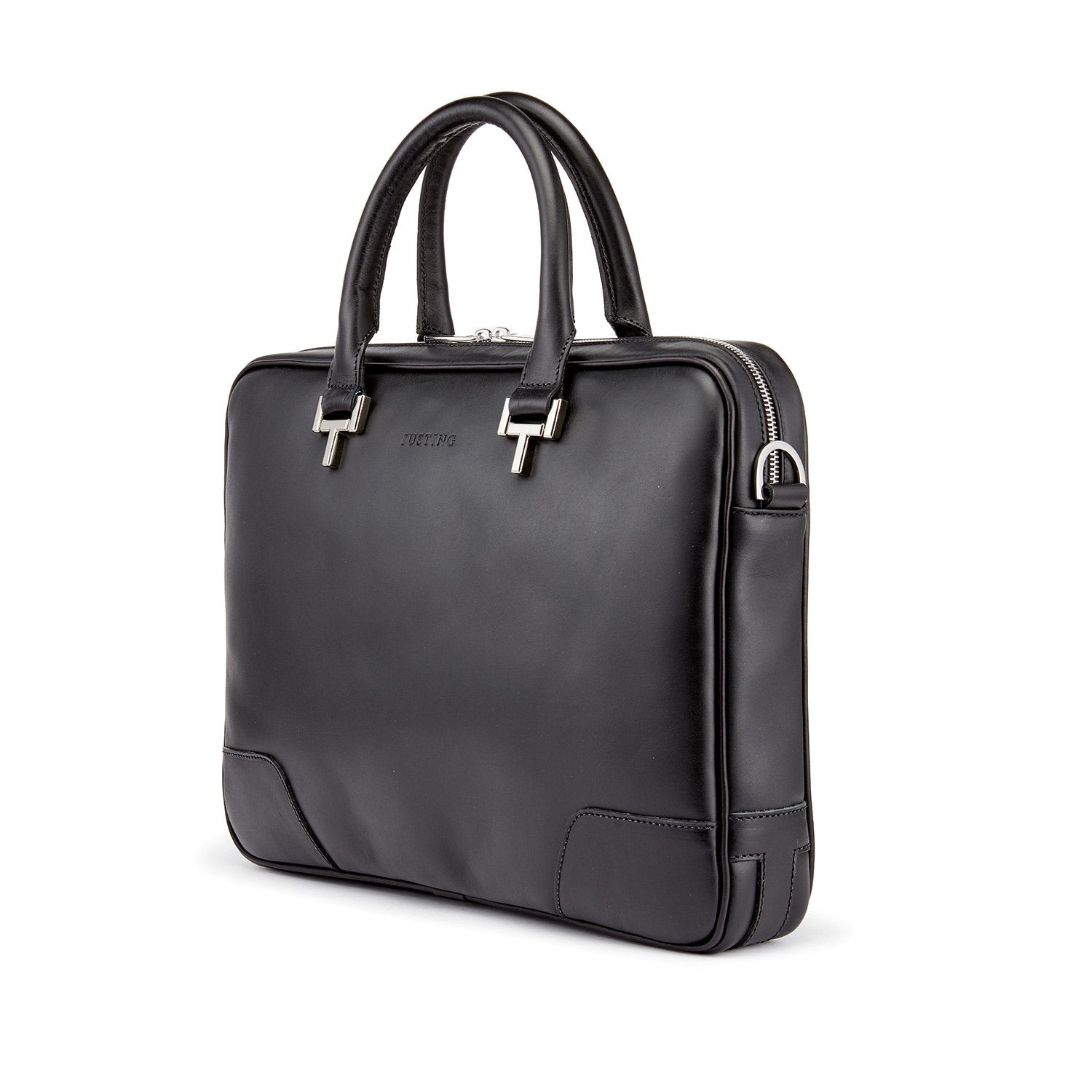 Tusting Mortimer Leather Brief Bag-Business Bags-Sterling-and-Burke