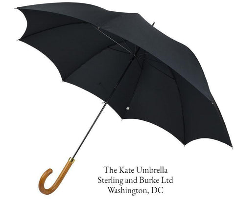 The Kate Umbrella | A Ladies Royal Umbrella | Kate Middleton's Ladies Umbrella | Black Canopy | Made in England | Sterling and Burke-Ladies Umbrella-Sterling-and-Burke