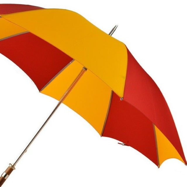 Fox Umbrellas | Golf Umbrella | Beach Ball Umbrella | Polished Chestnut Crook Handle | Custom Colors Canopy | England's Finest Umbrella | The Fox Umbrella