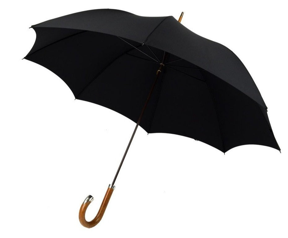 Fox Umbrellas | Malacca Gent's Umbrella with Sterling Nose Cap * | The Fox Umbrella