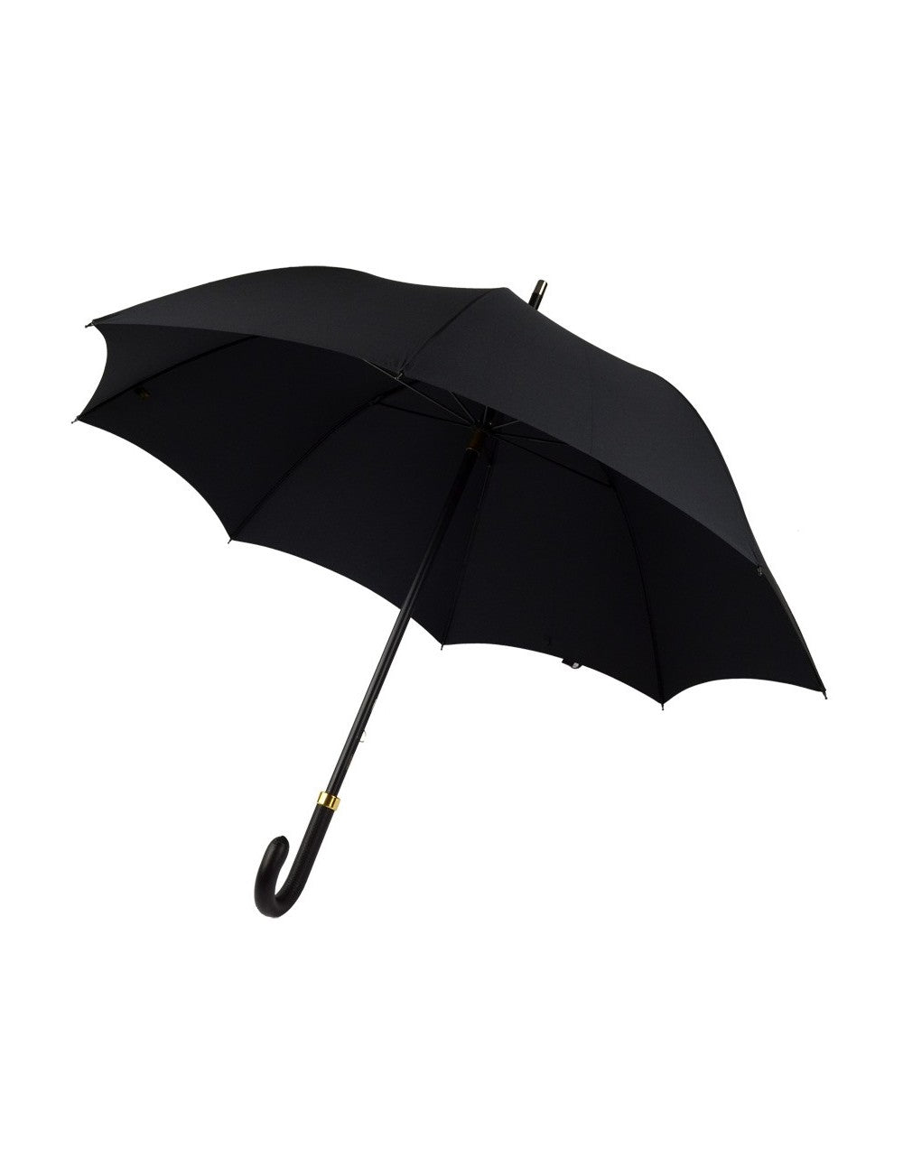 Fox Bespoke British Umbrellas | Leather Handle Gent's Umbrella | Slender Metal Shaft | Cambridge Umbrella | Hand-Stitched Leather | Enjoy the Rain!