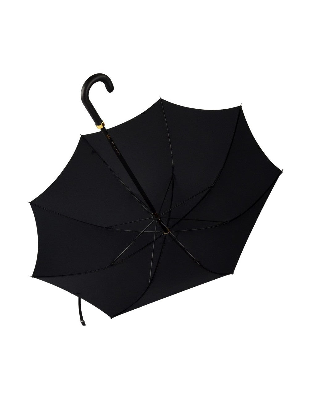 Fox Bespoke British Umbrellas | Leather Handle Gent's Umbrella | Slender Metal Shaft | Cambridge Umbrella | Hand-Stitched Leather | Enjoy the Rain!