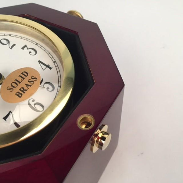 VA Service Award | 55 Years | Solid Brass Clock | Cherry Wood Box | Award Clock | Captains Clock Clock | Sterling and Burke-Clock-Sterling-and-Burke