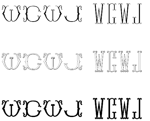 Bespoke Monogram Samples | Custom Lettering Victorian Monograms | Hand Engraved Stationery and Invitations | Elegant Monogram Examples-Stationery-Sterling-and-Burke