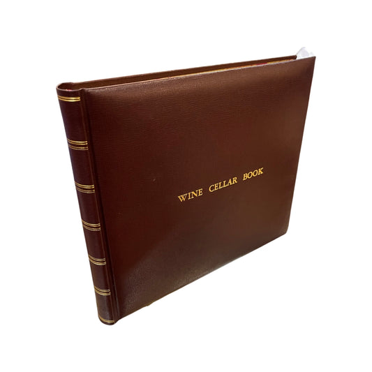 Wine Cellar Book | Custom Binding | Special End Papers and Gold Tooling | Classic Wine Cellar Book | Hand Made in England | Charing Cross