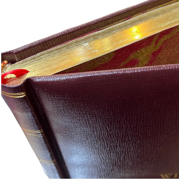 Wine Cellar Book | Custom Binding | Special End Papers and Gold Tooling | Classic Wine Cellar Book | Hand Made in England | Charing Cross