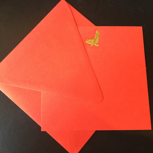 Elegant Large Square Correspondence Card | Hand Engraved | Extraordinary Quality | Wren Press-Stationery-Sterling-and-Burke