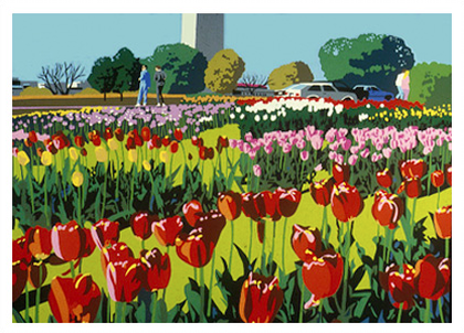 Tulip Library | Giclee on Canvas by Joseph Craig English | 30" x 40"-Giclee Print-Sterling-and-Burke