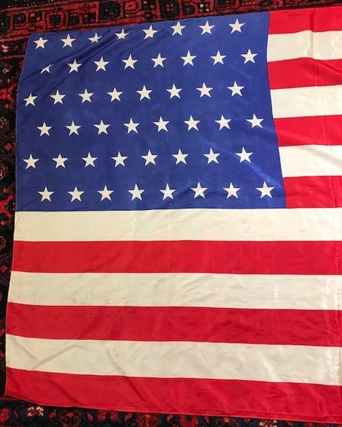 48 Star American Flag | All Silk Vintage US Flag | Large: 36" x 59" Un