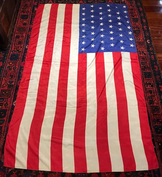 48 Star American Flag | All Silk Vintage US Flag | Large: 36" x 59" Un
