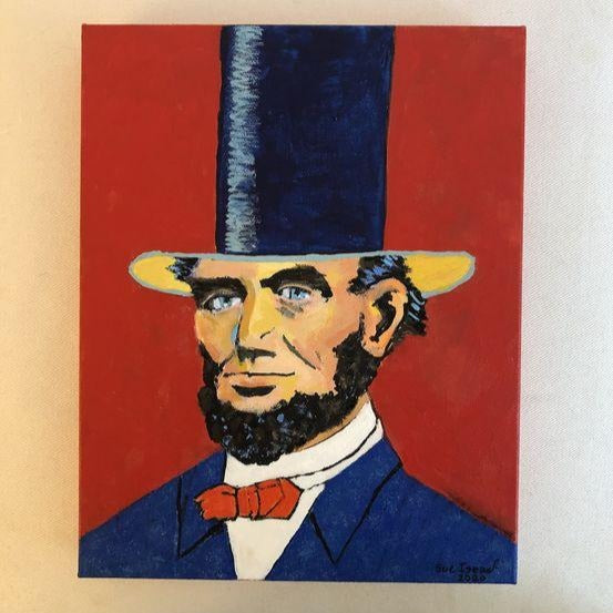Art | Classic Abe Lincoln | Acrylic Painting by Sue Israel | 30" x 24"