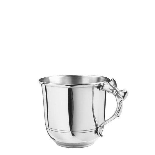 Baby Cup | Bow Handle Baby Cup | 5 oz. | Pewter | Made in USA | Sterling and Burke-Baby Cup-Sterling-and-Burke