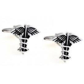 Caduceus Cufflinks-Cufflinks-Sterling-and-Burke