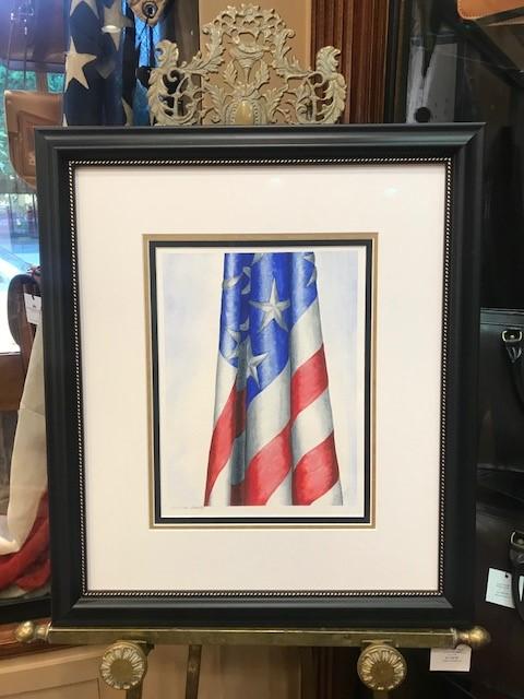 Art | American Beauty | Watercolor by Carole Moore Biggio | Framed | 24" x 21"-Watercolor-Sterling-and-Burke