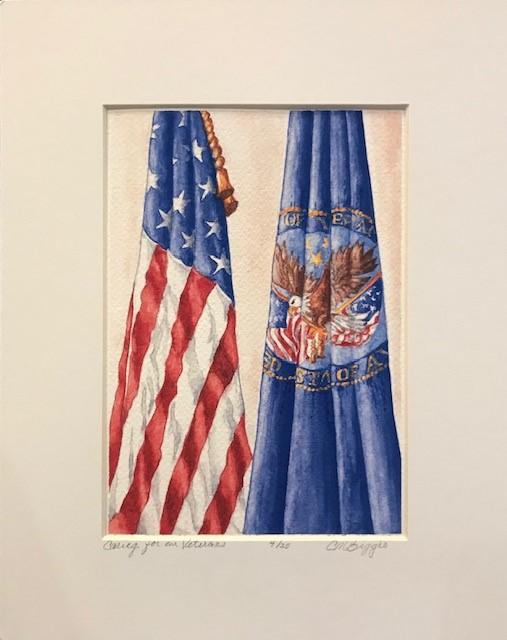 Caring for our Veterans | Limited Edition Giclee Print with Mat by Carole Moore Biggio | 10" x 8"-Giclee Print-Sterling-and-Burke