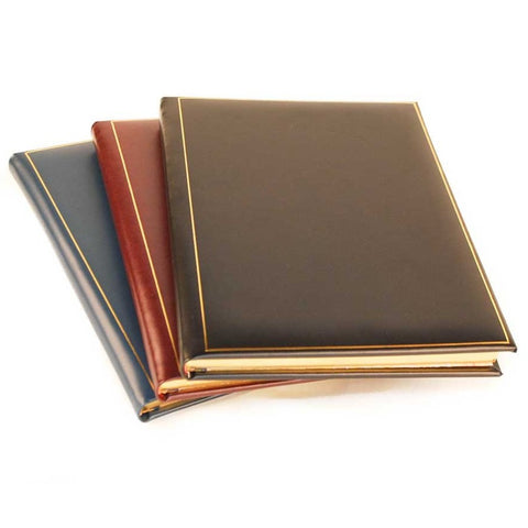 Calf Note Book | Guest Book | Leather Bound with Gold | Superior Quality | 10 by 8 Inches | Lines-Guest Book-Sterling-and-Burke