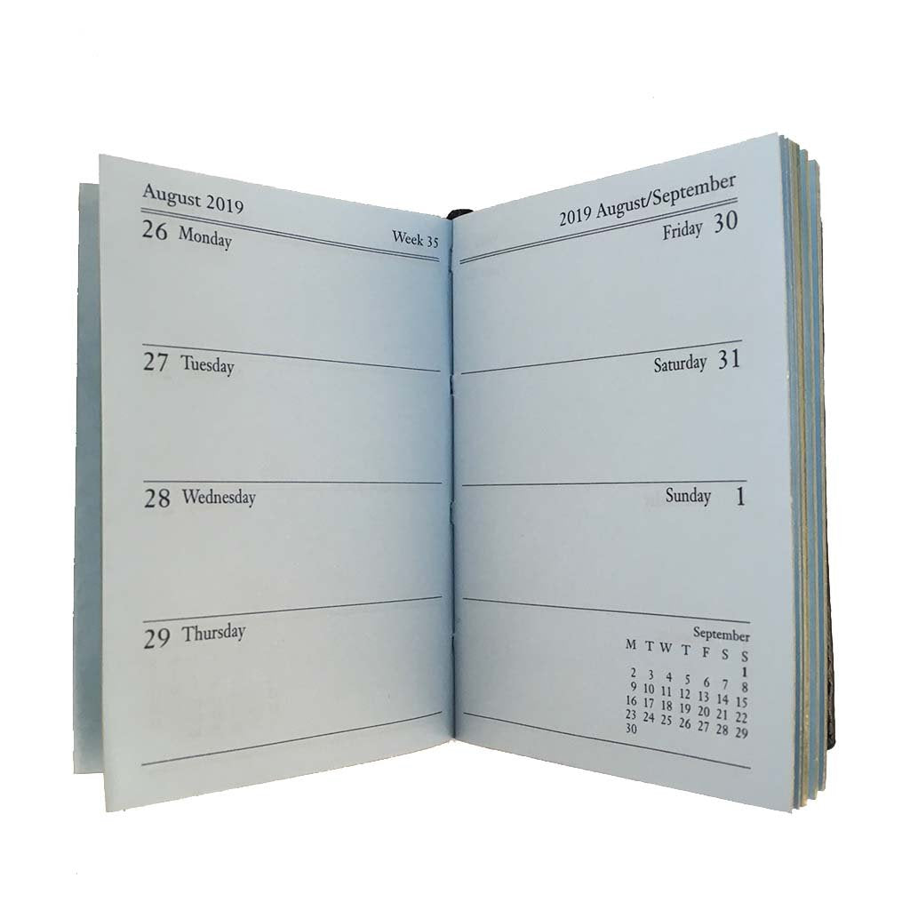 Charing Cross, 2024 3x2 Calendar Book, Leather Pocket Planner