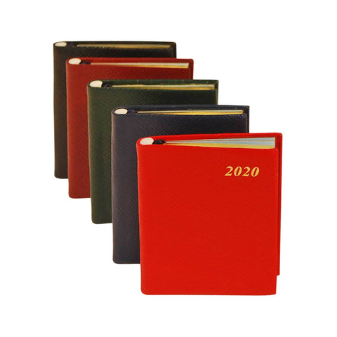Charing Cross Diary | 2021 CROSSGRAIN Leather Pocket Calendar Book | 4 x 2.5" | Pencil in Spine | D742LJ