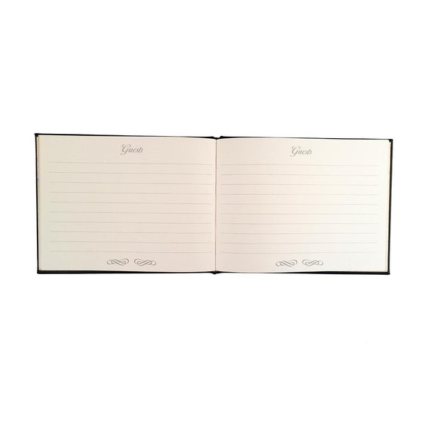 Leather Guest Book | Leather Visitors Book | Guests with Lines Interior | Thin | 7 by 9 Inches | Hand Made in England | Charing Cross-Guest Book-Sterling-and-Burke