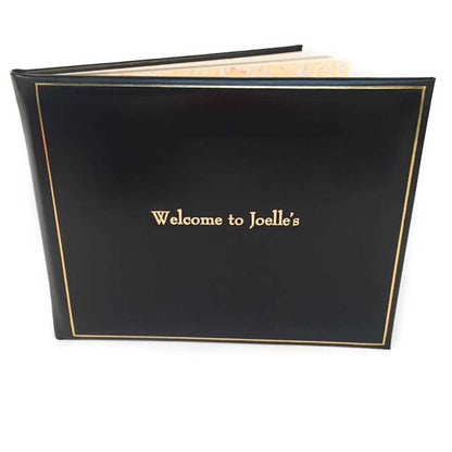 Guest Book Personalization Samples, 7 by 9 Inches | Calf Leather | Made in England-Guest Book-Sterling-and-Burke