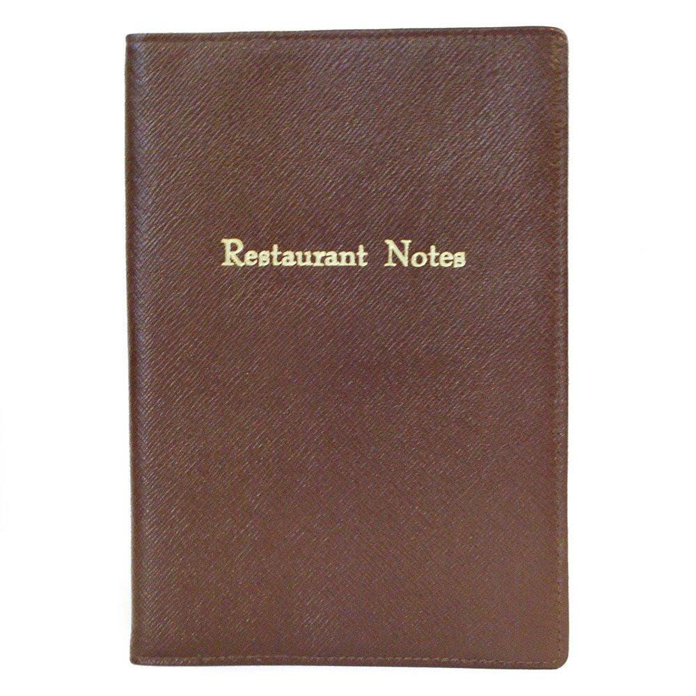 Leather Cover with Removable Notes, 8x6, "Restaurant Notes"-Titled Notebooks-Sterling-and-Burke