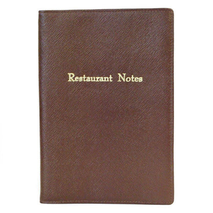 Leather Cover with Removable Notes, 8x6, "Restaurant Notes"-Titled Notebooks-Sterling-and-Burke