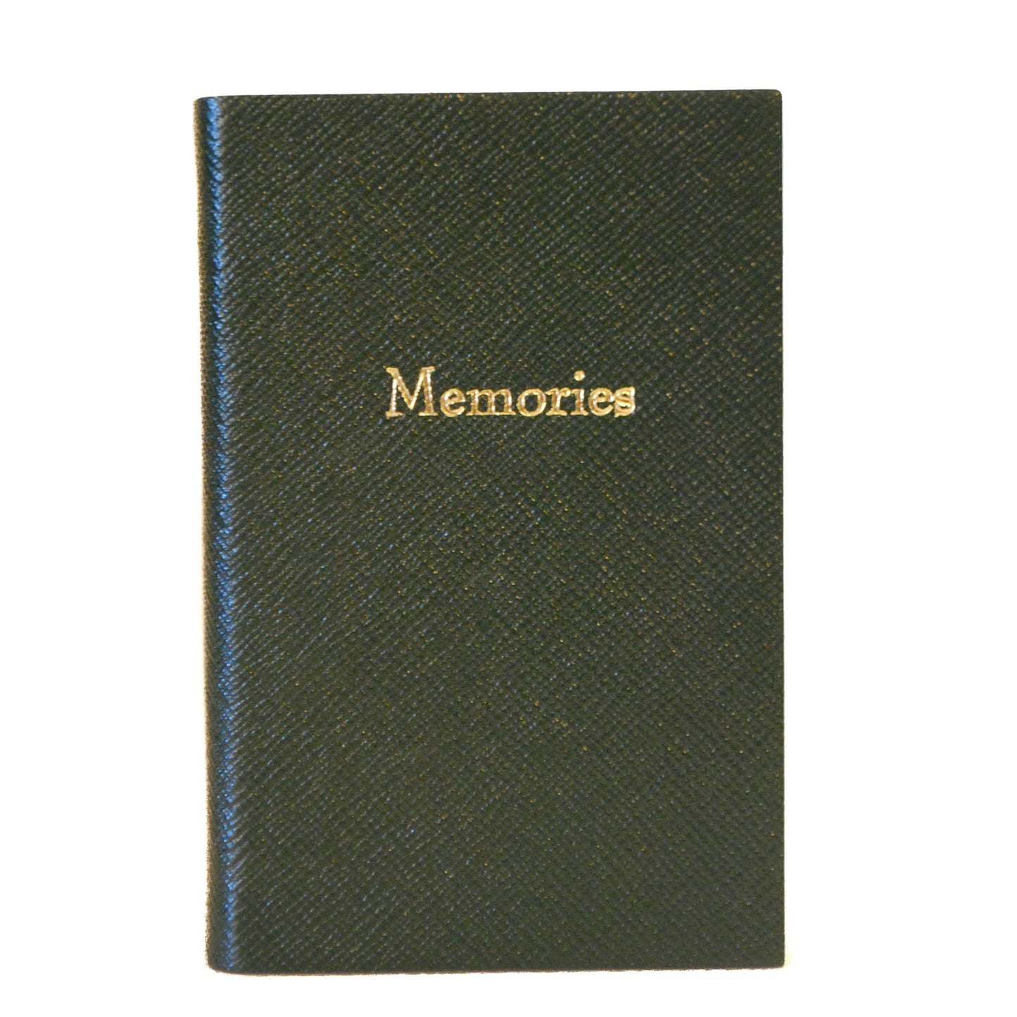 Crossgrain Leather Notebook, 6x4, "Memories"-Titled Notebooks-Sterling-and-Burke