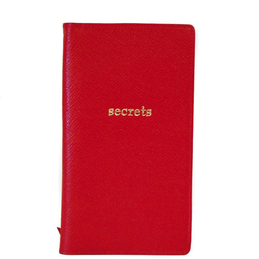 Leather Cover with Removable Notes, 6x3, "Secrets"-Titled Notebooks-Sterling-and-Burke