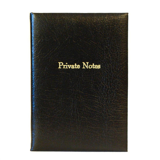 Leather Notebook, 8x6, "Private Notes" | Buffalo Calf | Charing Cross-Titled Notebooks-Sterling-and-Burke
